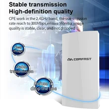 Точки доступа большого диапазона 2,4G Открытый CPE беспроводной Wi-Fi ретранслятор wifi расширитель 802.11b/g/n 300 Мбит/с AP мост клиентский маршрутизатор