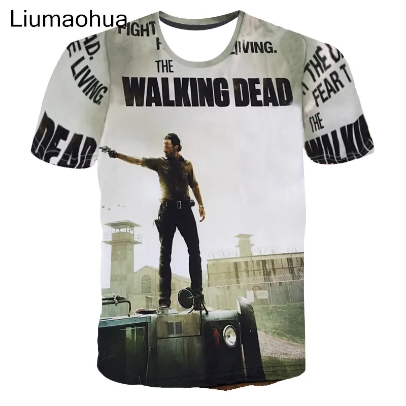 

Liumaohua 2018 New The Walking Dead Paparazzi T-Shirt Rick Grimes Carl Daryl Michonne zombies 3D summer women/men t shirt S-5Xl