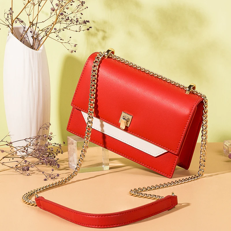 

PAYOT Brand Women Bag Small Genuine Leather Messenger Bag Female Shoulder Bags Casual Fashion Chian Bag