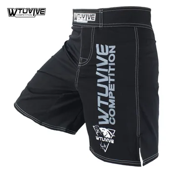

WTUVIVE MMA Men's gray sharp combat sports boxing MMA shorts Tiger Muay Thai boxing clothing mma shorts mma fight shorts sanda