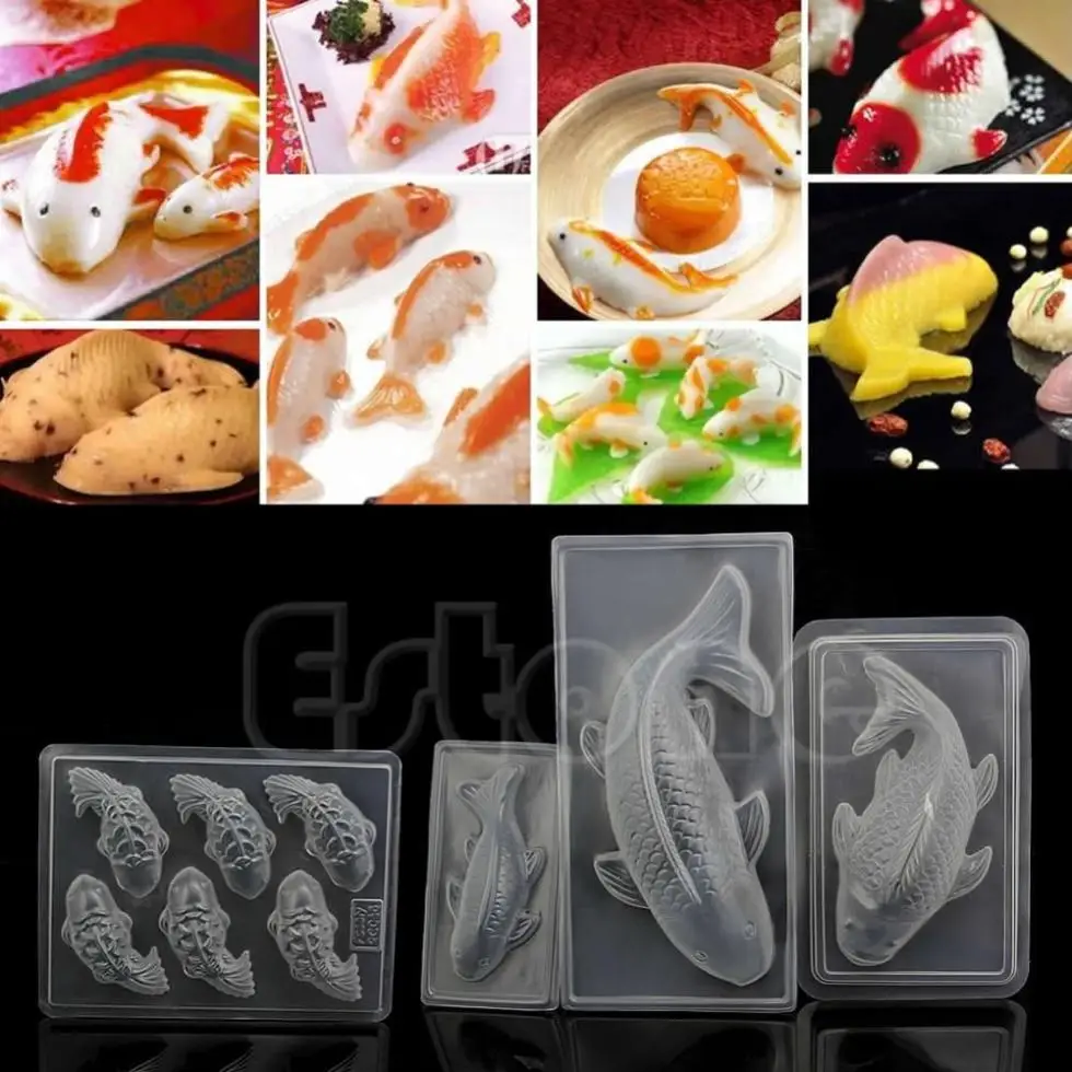 Горячая Распродажа 1pc DIY 3D 6 Koi Fish пластиковая желе ручной работы форма для поделок