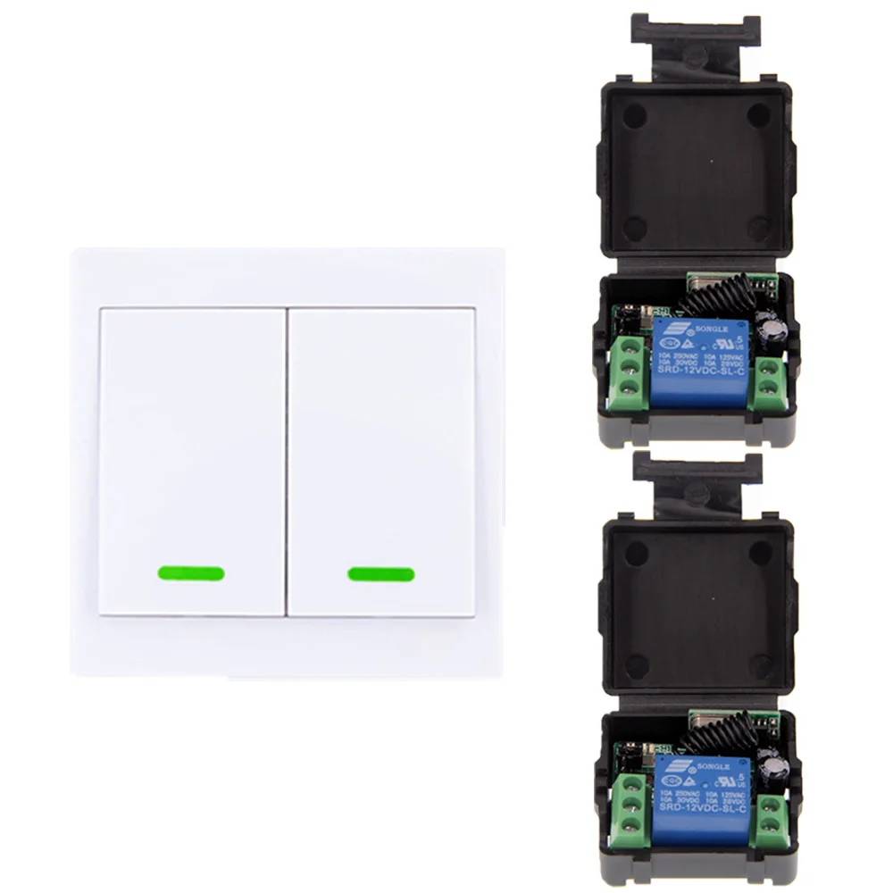 Мини DC 12V 1CH 1 CH 10A RF Беспроводная фотовспышка приемник + 2CH 86 передатчик настенной