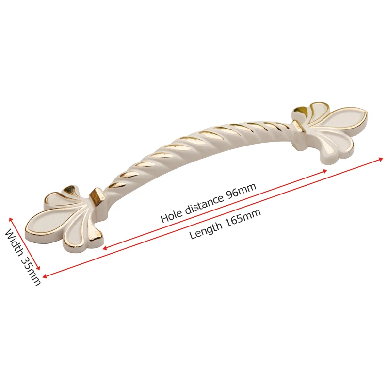 KAK слоновой кости белый шкаф с выдвижными ящиками дверные ручки 96 мм 128 мм Современный Шкаф Тянет утолщенное основание европейская мебель ручки - Цвет: 96mm