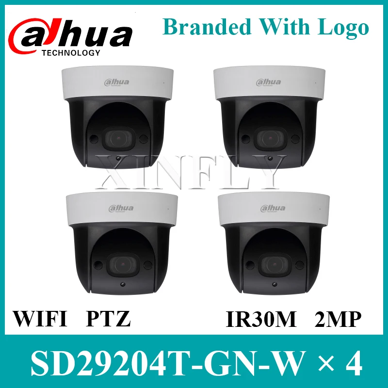 4 шт./лот Dahua оригинальный SD29204T-GN-W 2MP 4x ИК PTZ сетевая Камера английский прошивки