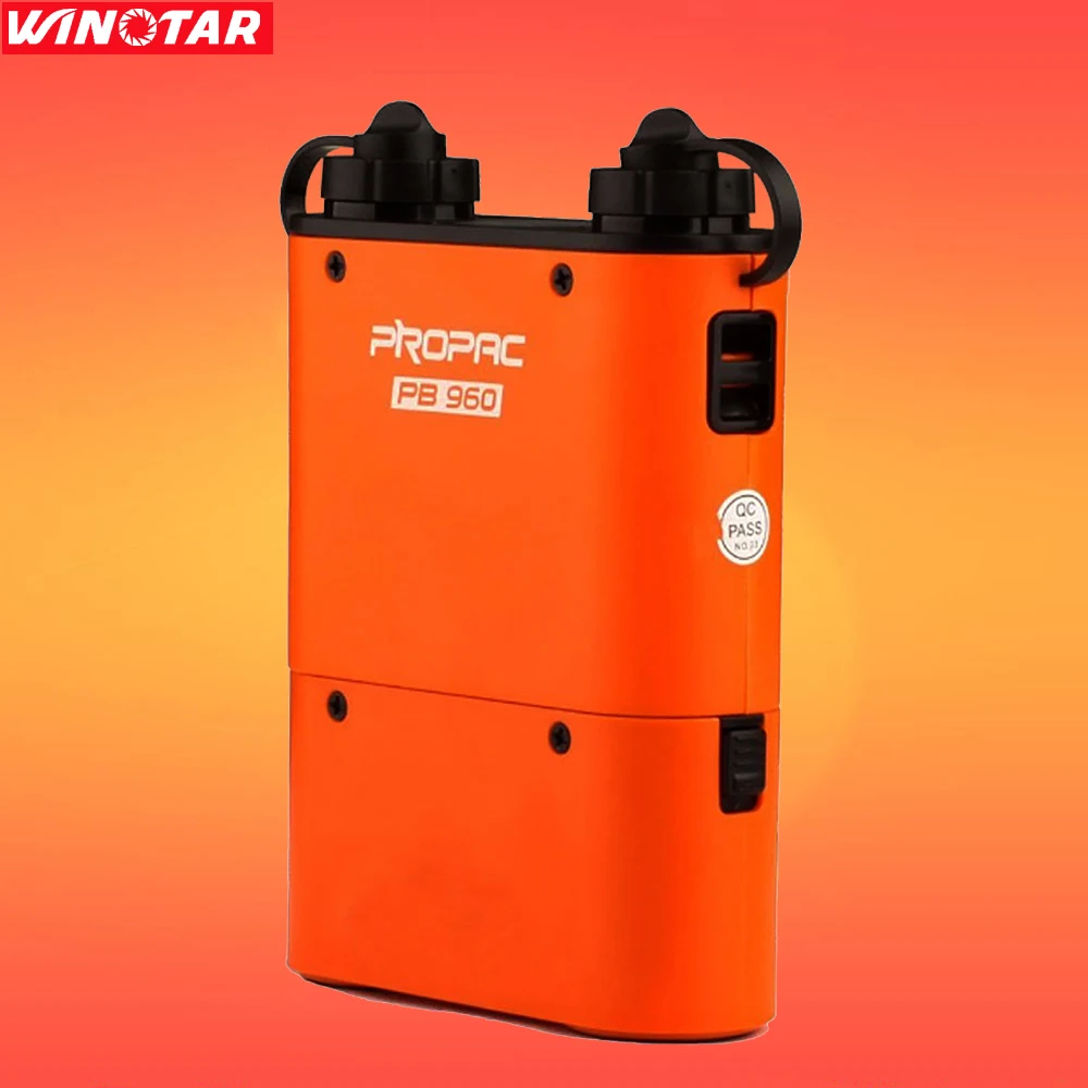 

Andoer Godox PROPAC PB960 Dual-Output Speedlite Power Battery Pack 4500mAh for Canon Nikon GODOX YONGNUO Flash Orange