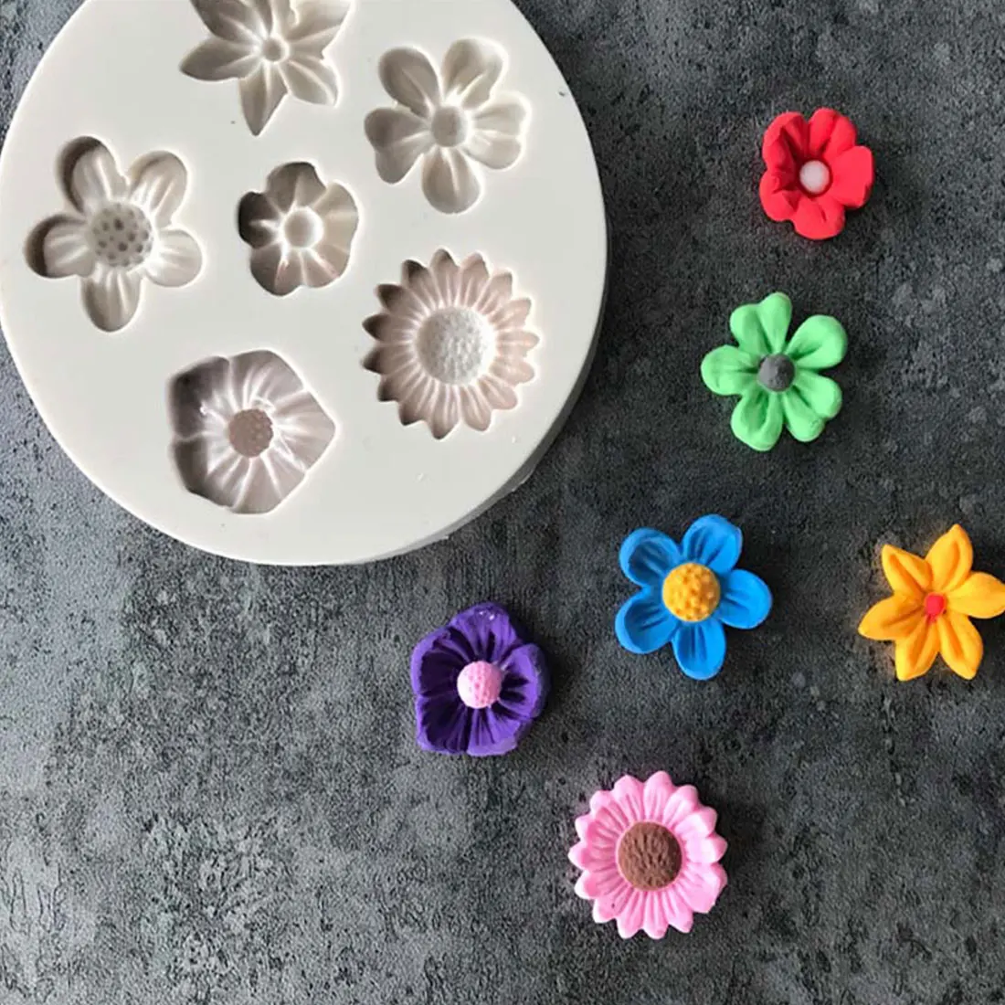 

Top 3D Flower Fondant Cake DIY Mold Silicone Mould Sugarcraft Decoration Baking Decorating Tools Kitchen Accessorie