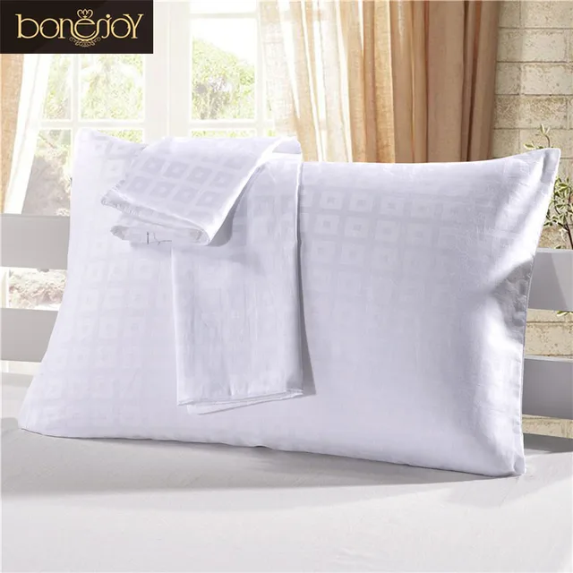 Bonenjoy White Color Pillow Covers For Hotel Home Used Plaid Pure Classy King Size Pillow Case Covers Bonenjoy White Color Pillow Covers For Hotel Home Used Plaid Pure Classy King Size Pillow Case Covers