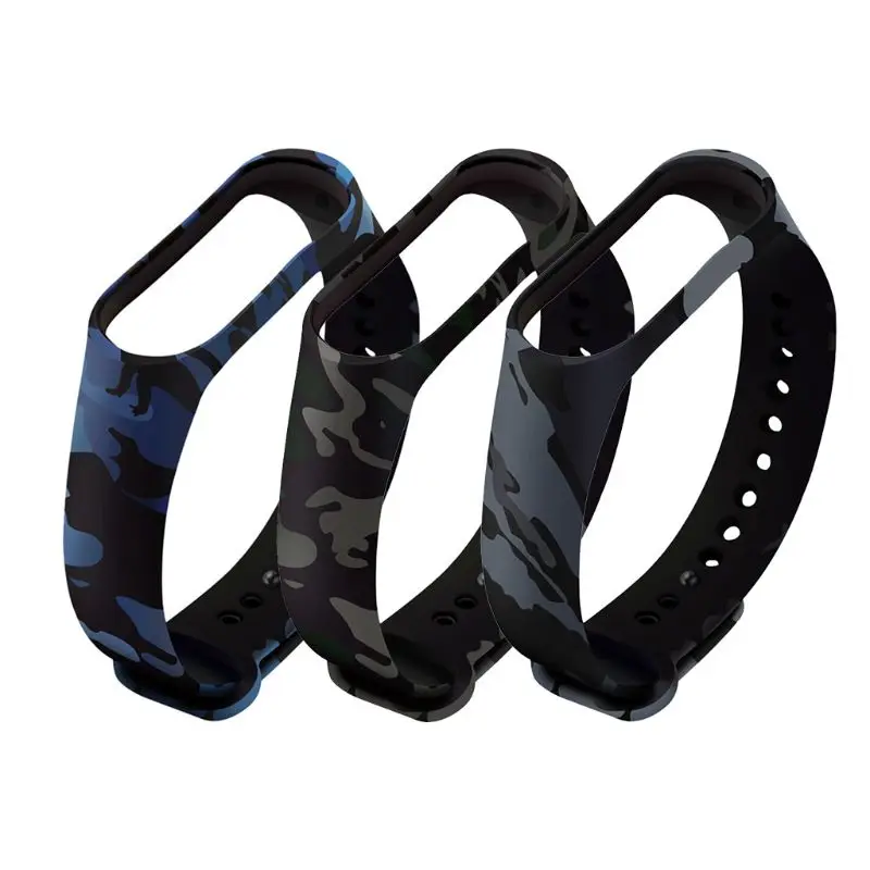 

Durable Soft Camouflage Silicone Wristband Replacement Watch Band Strap For Xiaomi Mi Band 4 3 Smart Wristband