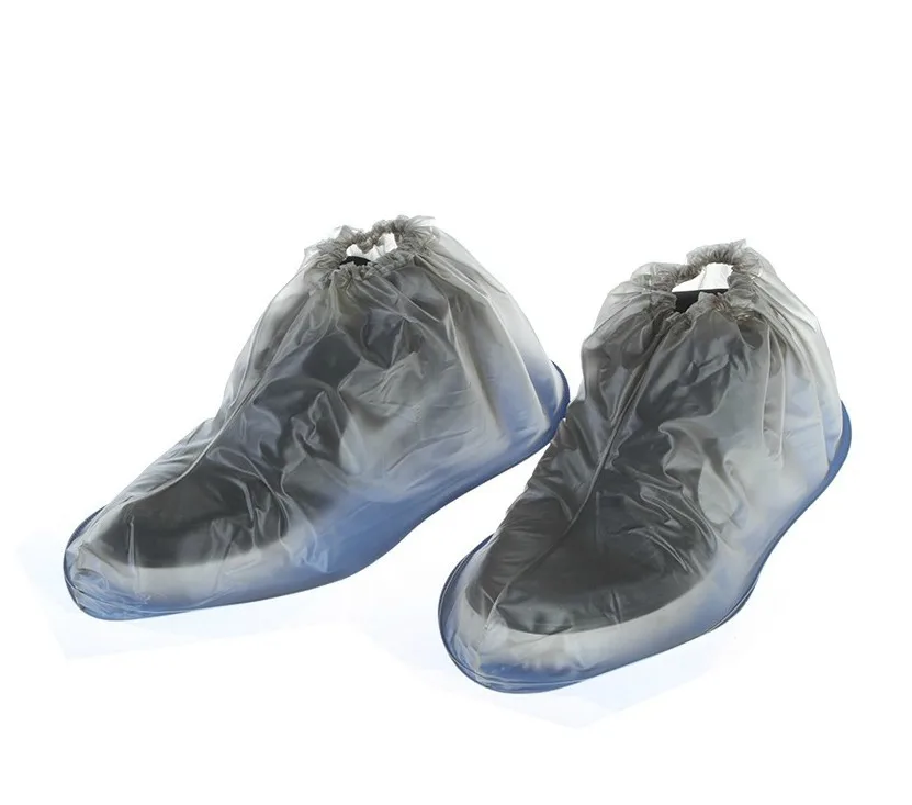 Plastic Disposable Medical Waterproof Boot Rain Shoe Covers Blue Mud-proof Overshoes Rainy season non-slip wearable shoe cover