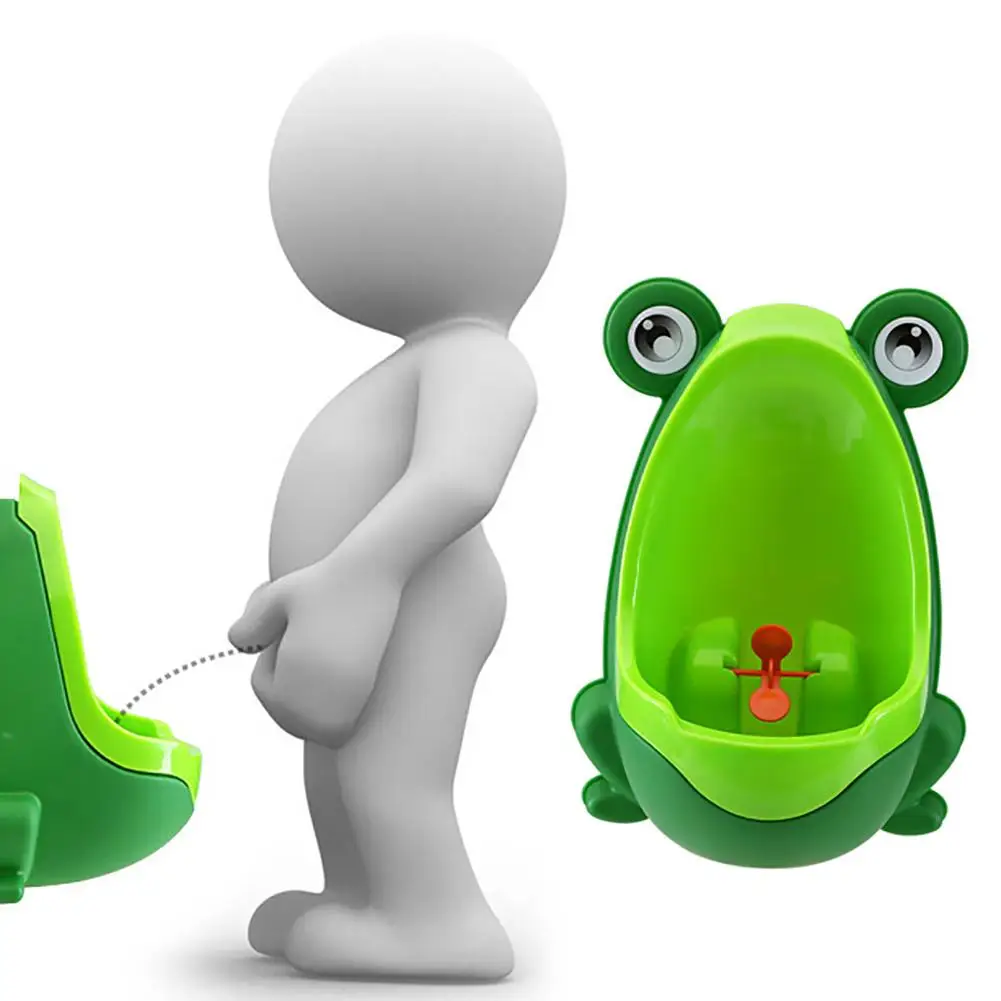 

Cute Frog Shape Children Boys Potty Pee Toilet Training Urinal with Suction Cups Frog Stand Vertical Penico Pee Wall-Mounted