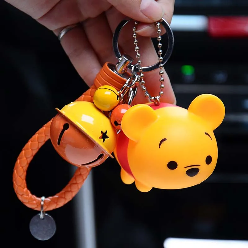 

1PCS Mickey PVC Cartoon Key Chain Mini Anime Figure Minnie Key Ring Kids Toy Pendant Keychain Key Holder Fashion Charms Trinket