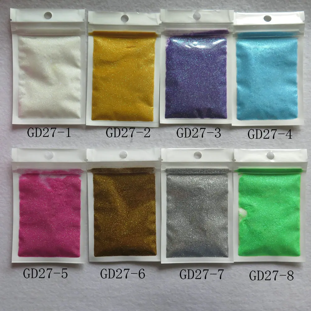 

GD27-1-8 10g/bag Free Shipping Wholesale 10g/bag High Quality Mermaid Dust Glitter 8 Colors UV Glitter