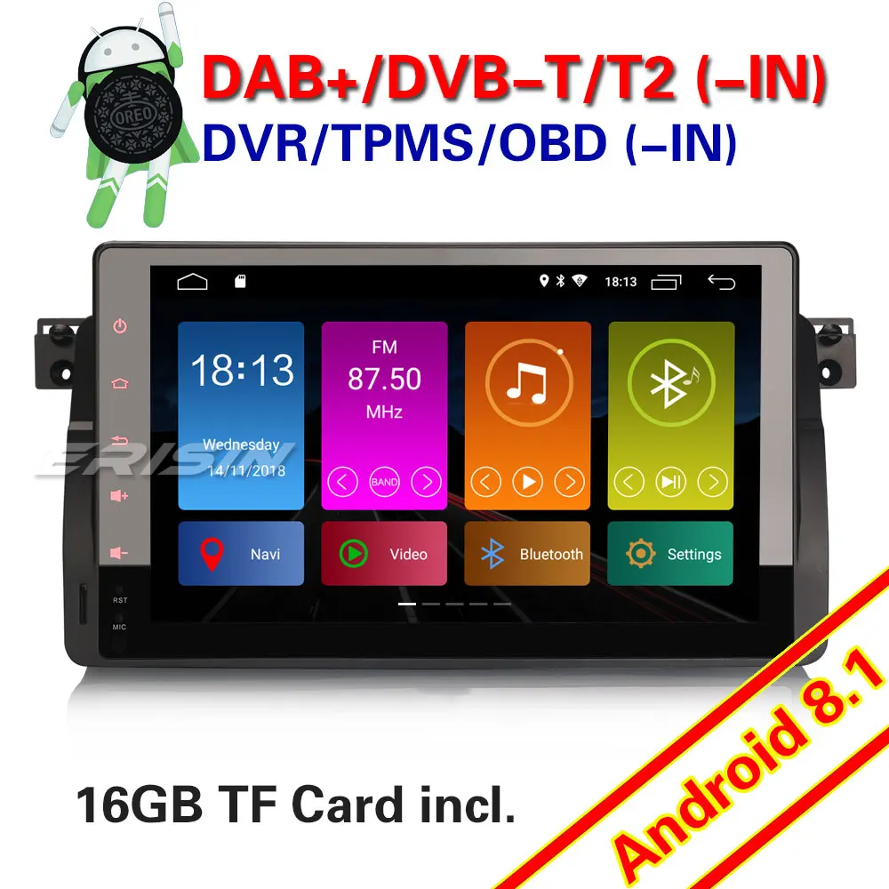 Erisin ES2896B 9 &quotАвтомобильный мультимедийный плеер Android 8 1 DAB + с диагностическим