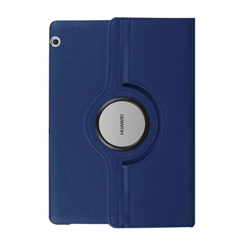 360 градусов вращающийся кожаный чехол для huawei MediaPad T3 10 AGS-L03 AGS-L09 AGS-W09 9,6 дюймов планшет - Color: Dark Blue