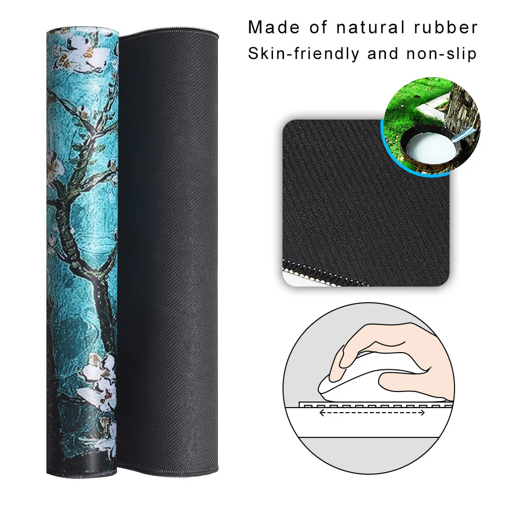  Large Size Gaming Mouse Pad Anti-slip Natural Rubber PC Computer Gamer Mousepad Desk Mat Locking Ed