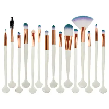 

15PCS/aet Cosmetic Brushes Set Eye Shadow Eyeliner Contour Makeup Brushes Kit Soft Nylon Hair Plastic Handle Easy To Wear