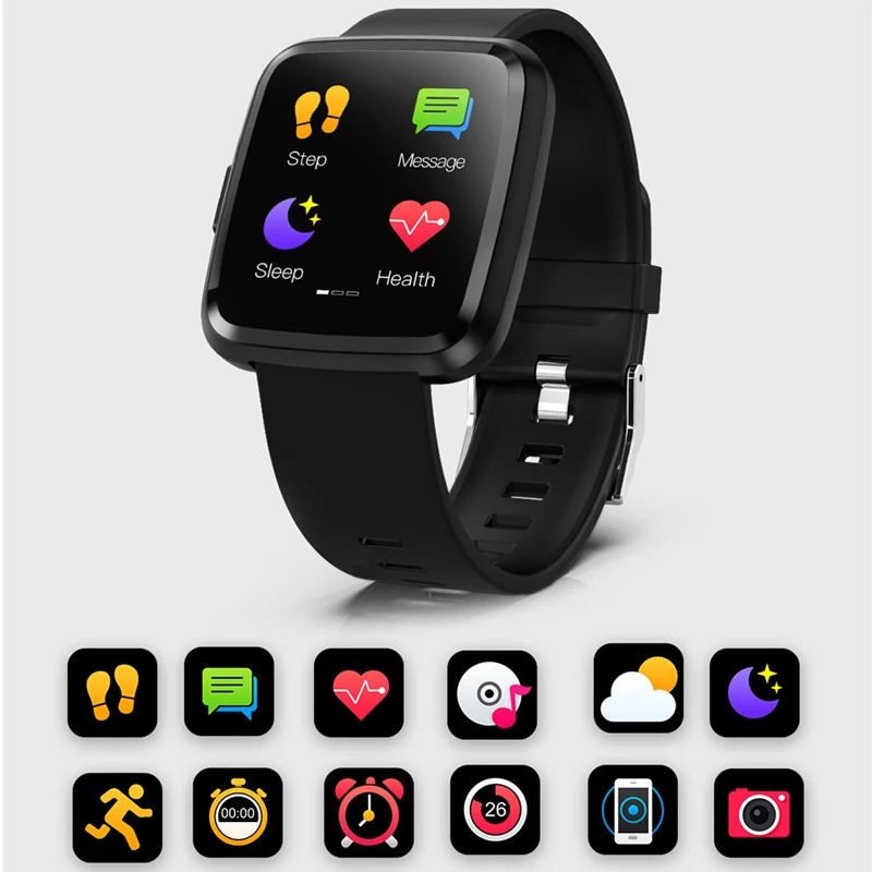 

Y7P Full Touch Screen Smart Watch Men Women Heart Rate Blood Pressure Monitor Outdoor Sports Fitness Tracker Gym Wear Smartwatch