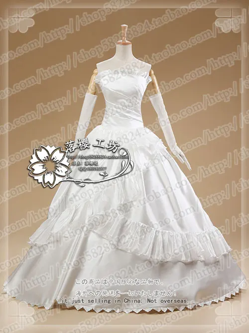 Oreimo Kirino Kosaka White Wedding Dress Halloween Cosplay Costume