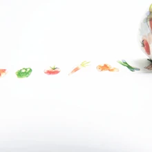Новинка печать васи клейкая офисная лента инструменты для скрапбукинга Kawaii декоративные отличный Рождественский милый крафт подарок овощи