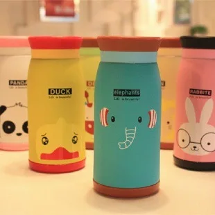 260 ml/350 ml 스테인레스 스틸 귀여운 아이 보온병 절연 학교 컵 병 thermocup 진공 플라스크 열 머그잔