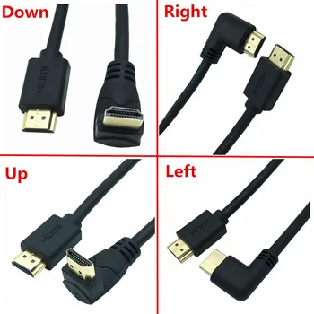 

4K*2K 60HZ HDMI 2.0 A Male to HDMI v2.0 Up & Down & Left & Right Angled 90 degree Male HD extension Cable HDMI 2.0v angle cable