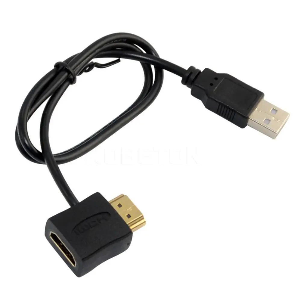 Kebidu Новый 50 см USB 2 0 HDMI адаптер Папа мама расширитель Питание соединительный