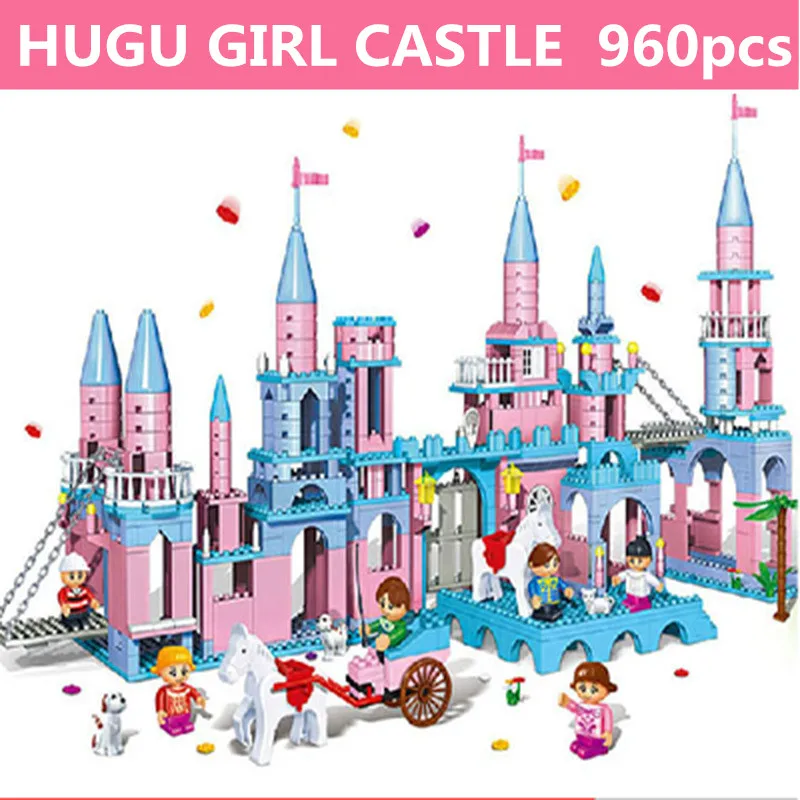 

building blocks 960Pcs Super Large Set Compatible with LXGo Minecraft Toys Figures Princess Castle Bricks Toys for Girls