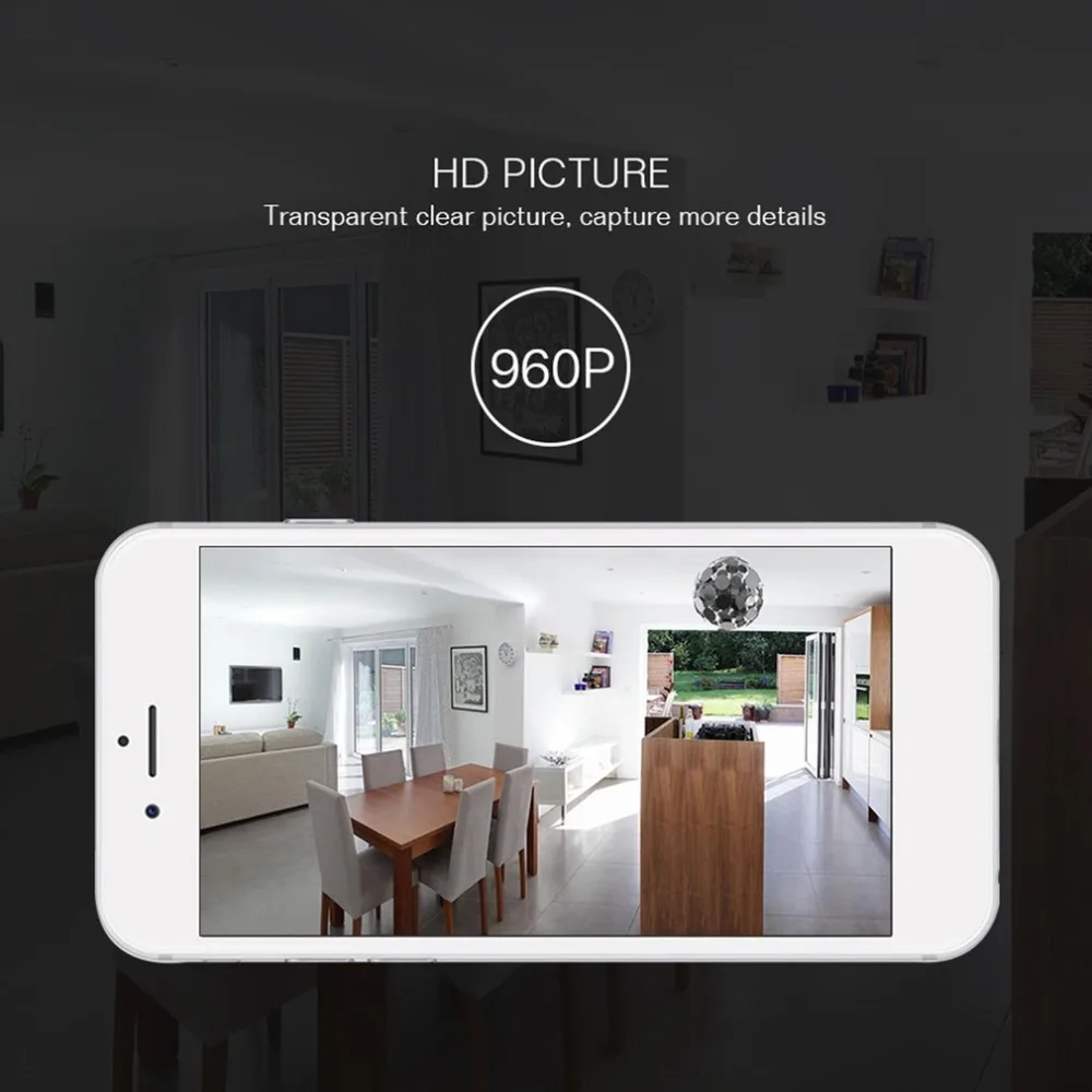 Wifi Mini IP Camera 360 Degree Home Security Wireless Panoramic Fish-eye CCTV Camera 1.3MP 960P Video Security Camera