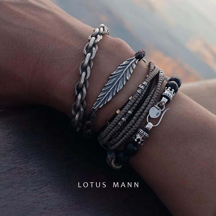 Браслет из серебра с кварцем Lotus Mann ONXY|sterling silver bracelet|silver braceletsilver sterling bracelet |