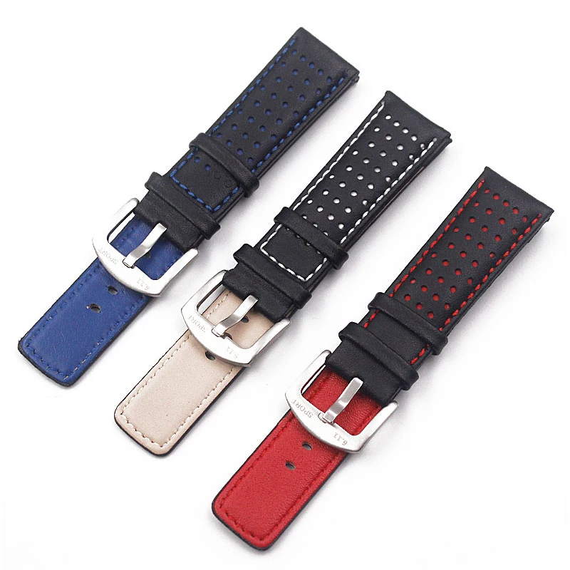 Watch accessories leather strap men's watch accessories strap outdoor sports waterproof sweat-proof leather strap women's strap Watch accessories leather strap men's watch accessories strap outdoor sports waterproof sweat-proof leather strap women's strap