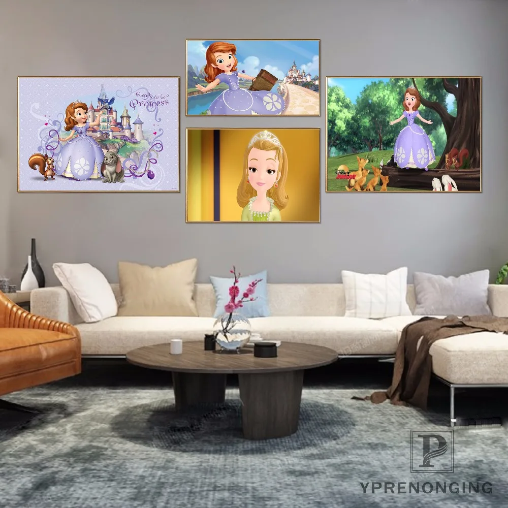 

Canvas Fabric Cloth Poster Custom Sofia The First Princess Print Silk Fabric Home Decor Poste#0327-35