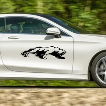 

Car Animal Running Lion Door Decals For Axela Vinyl Side stickers #CE14