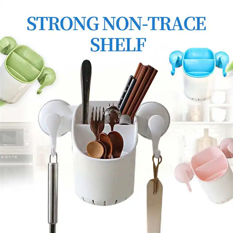 

New listing Creative Power Plastic Powerful Suction Cup Garbage Bag Kitchen Clip Garbage Storage Rack Wall Mounted Bracket Stora