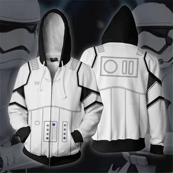 

Star Wars Imperial Stormtrooper Hoodies Cosplay Costume Men's fashion 3D Printed Jedi Knight Hooded Sweatshirt Jacket Cosplay