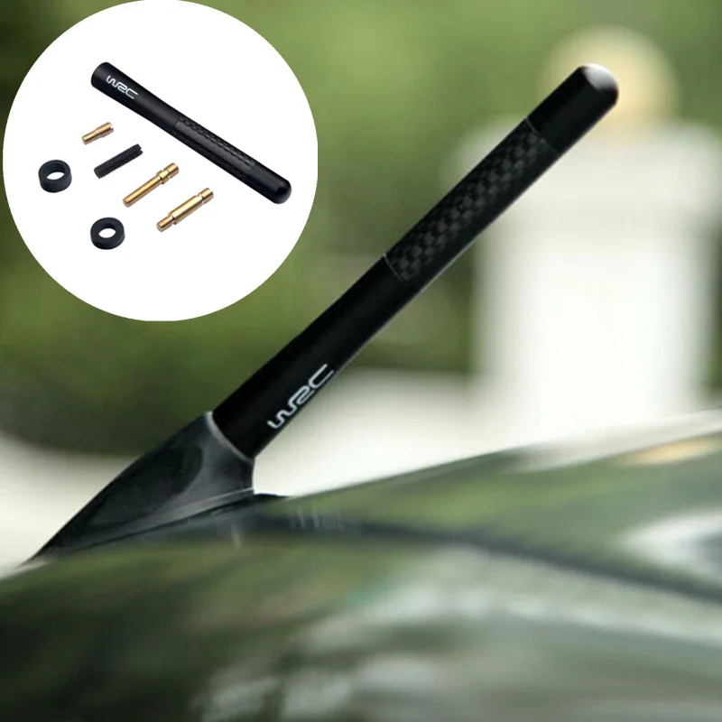 

WRC Carbon Fiber Short Antenna Radio Antenna Auto Accessories For SsangYong Actyon Turismo Rodius Rexton Korando Kyron Musso