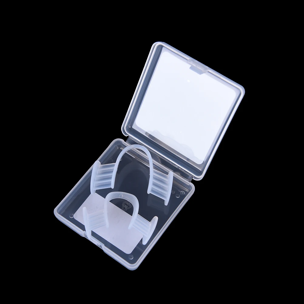 

2pcs Stop Teeth Grinding Tooth Clenching Dental Mouth Guard Prevent Night Bruxism Splint Sleep Aid Eliminates With Case Box