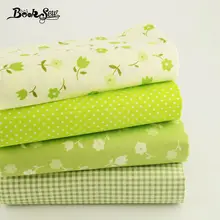 Booksew хлопчатобумажная ткань 4 шт. 40 см* 50 см зеленый и белый Цвет Стеганая Красивая Лоскутная Ткань в горошек ручной работы