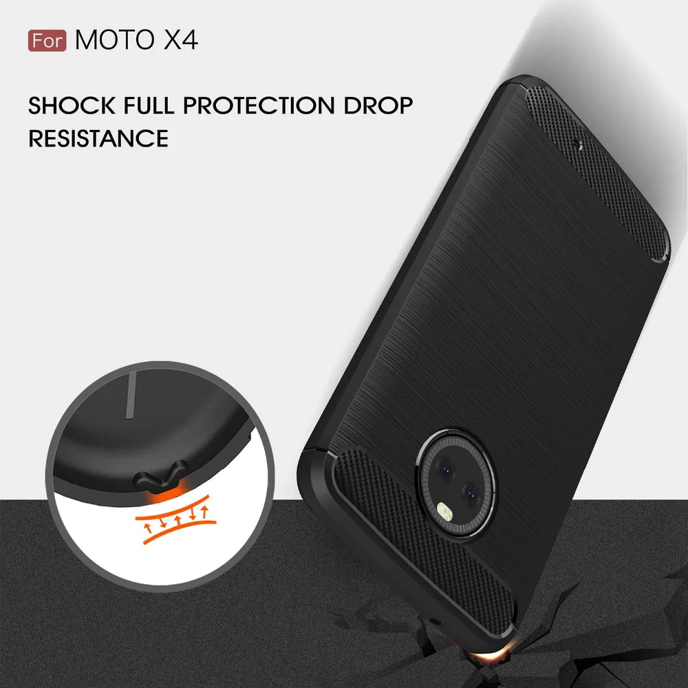 Чехол CASEMALL для телефона Motorola Moto X4 роскошный противоударный мягкий резиновый