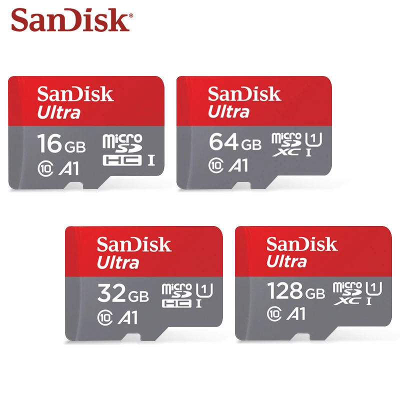 Лучший Оригинальный SanDisk 100 МБ с. 128 ГБ Micro SD Card 64 ГБ 32 ГБ 16 ГБ U1 Class 10 карт памяти Microsd карты памяти для смартфонов