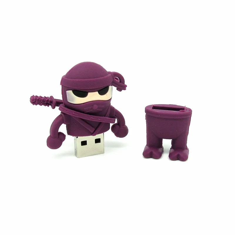 Cartoon Ninja usb flash drive 32gb  pendrive real capacity 4gb 8gb 16gb memory stick usb stick colourful pen drive u disk gift