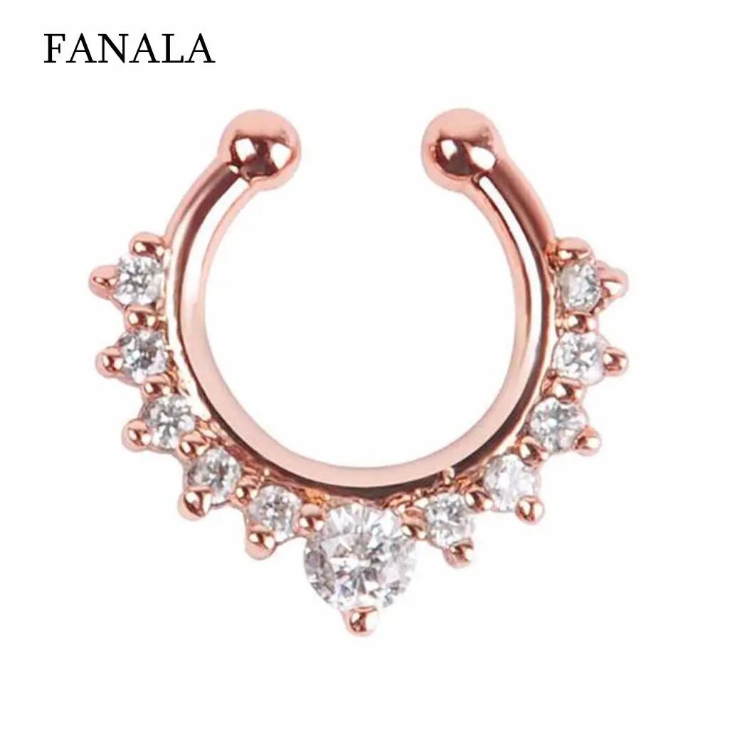 

Fashion Jewelry Non Creative Nose Women's Rhinestone Piercing Ring