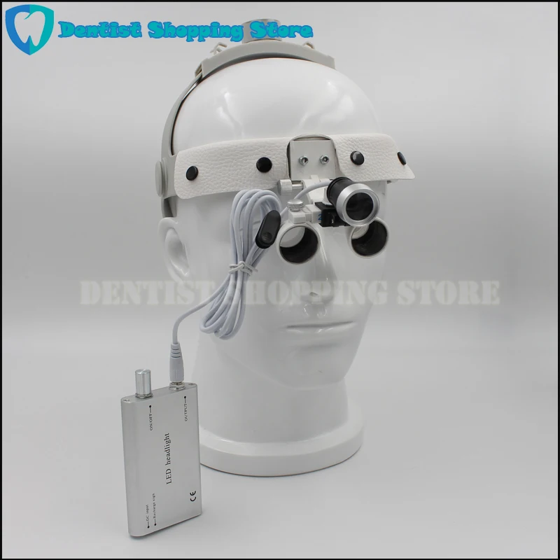  2.5X 3.5X headset Dental Loupe with LED headlight magnifier high quality adjustable angle easy use - 32892412094