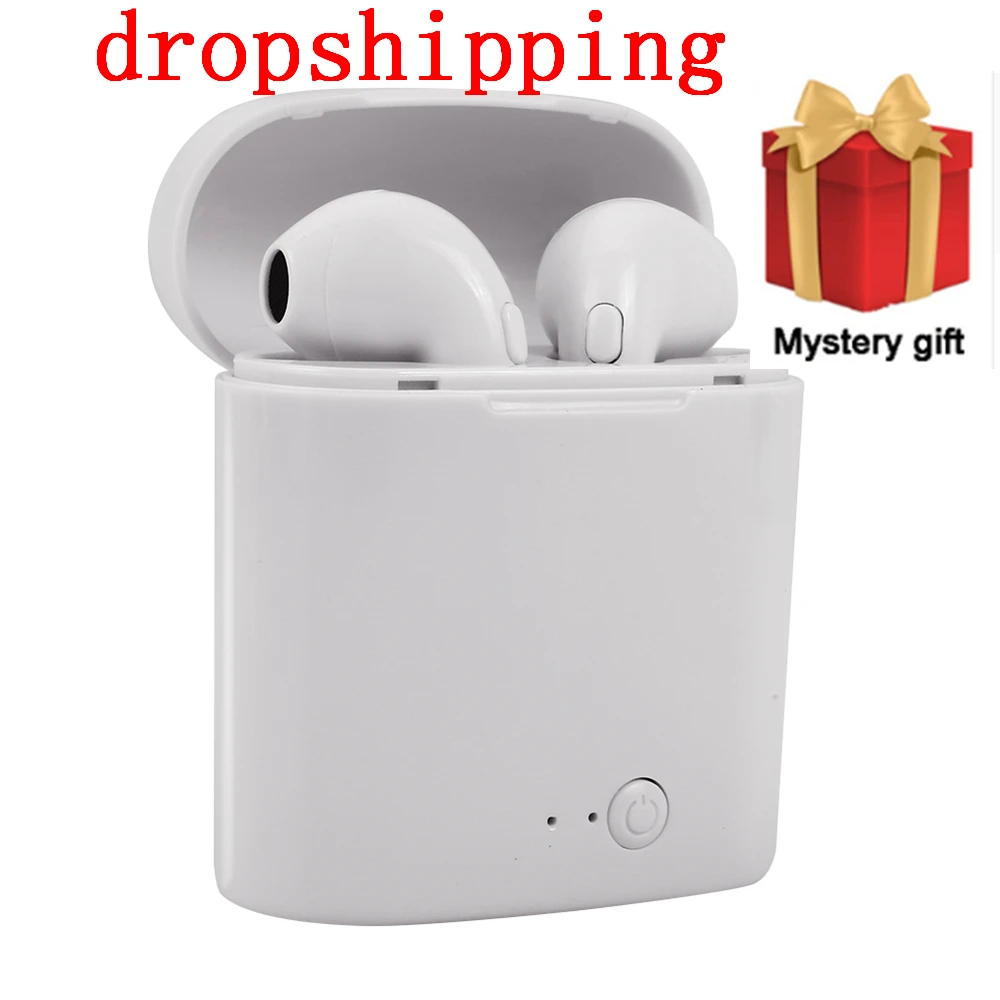 

Dropshipping i7s TWS Bluetooth Earphone Stereo Earbud Wireless Headphones With Charging Box Mic For xiaomi iphone