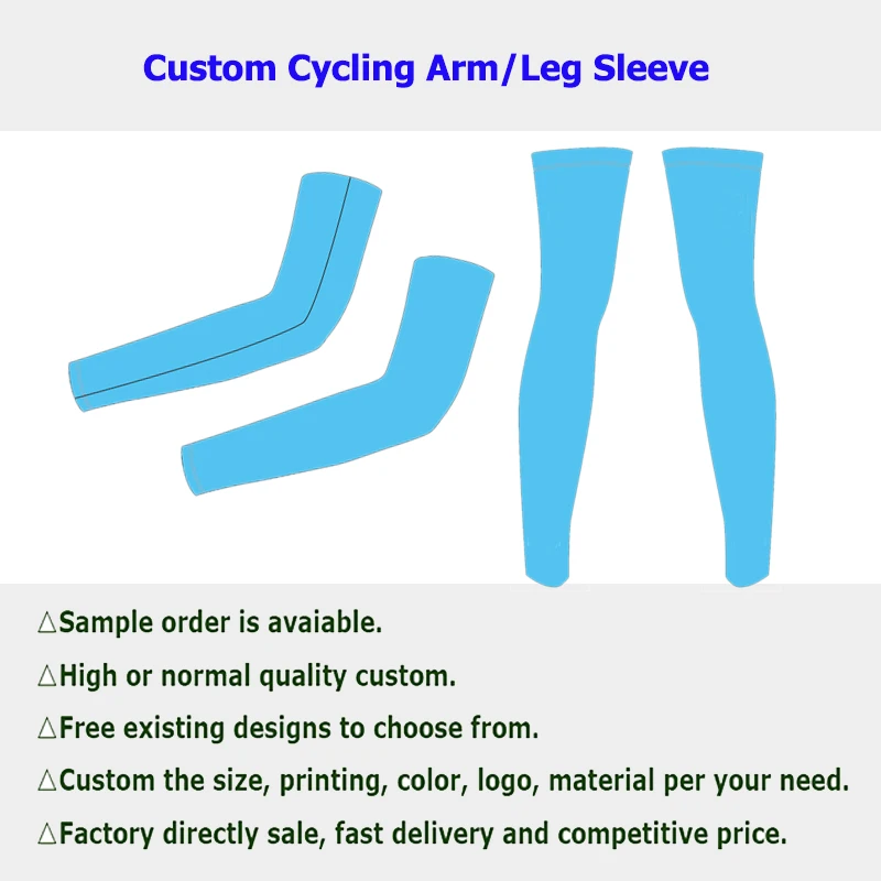 

Factory Custom Men Women Cycling Arm Leg Sleeves Cycling Running Bike UV Sun Protection Sports Leg Protective Arm Sleeve Warmers