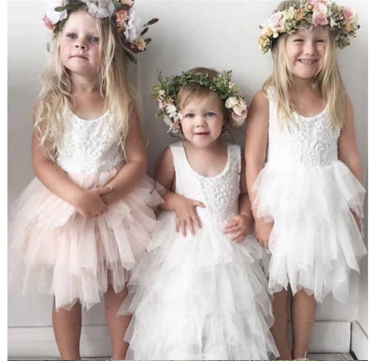 Модное платье для девочек; ажурная детская одежда; Кружевное белое платье принцессы с длинными рукавами для девочек; детская одежда