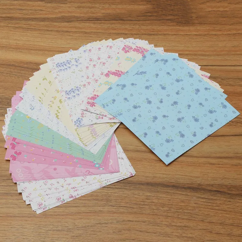 Лучшая цена 72 шт цветочный узор оригами Бумага односторонняя DIY Дети сложенные бумаги Ремесло Скрапбукинг Декор шаблон случайный