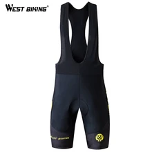 WEST BIKING Для Мужчин велосипедные шорты 3D гель мягкий MTB велосипед Короткие Открытый Pro Team для верховой езды Ropa Ciclismo велоспорт нагрудник шорты