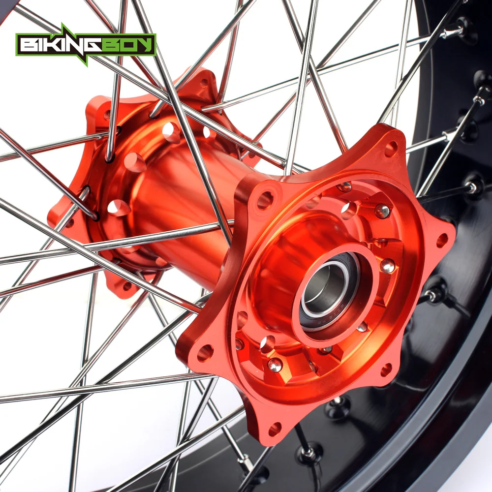 BIKINGBOY 1" x 3,5" 1" x 4,5" Supermoto передние задние колеса диски комплекты для KTM 125-540 все модели SX SXS XC XCW EXC EXCF 03-14