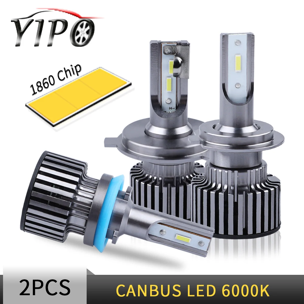 

headlight H4 h7 LED 9005 9006 9012 h11 led car blub hb3 hb4 auto 1860 smd chip 4500LM 100W headlamp lamp MINI CANUBUS 6000K 12V