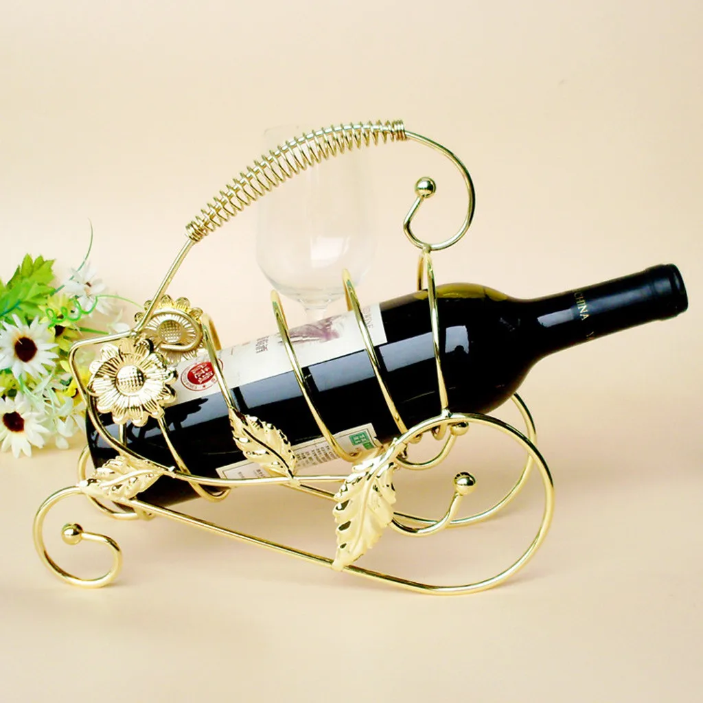 Металлическая Винная стойка подставка держатель для бутылок для хранения свадебной вечеринки декор орнамент подарок Прямая поставка Apr02